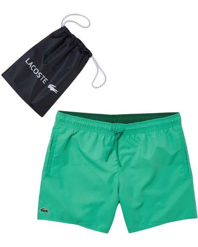 Lacoste Recycled Polyester Swim Trunks - Green