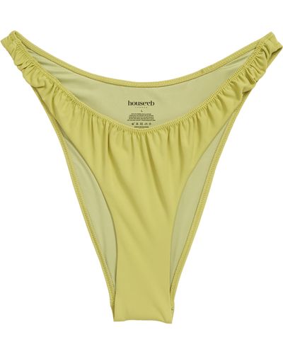 House Of Cb Ruched Bikini Bottoms - Yellow