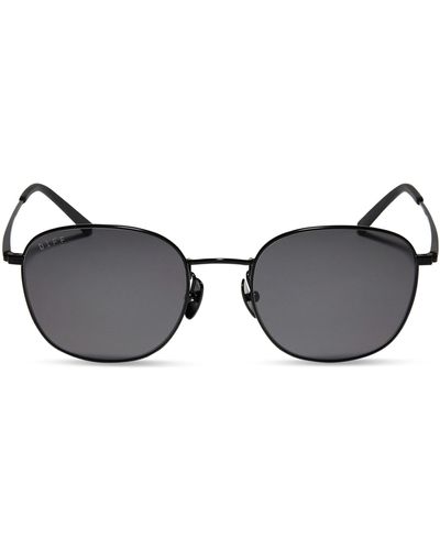 DIFF Axel 51mm Round Sunglasses - Black