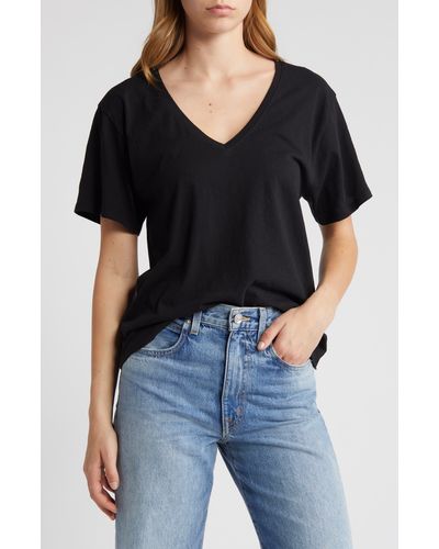 Nation Ltd Phoenix Oversize Cotton & Linen T-shirt - Black