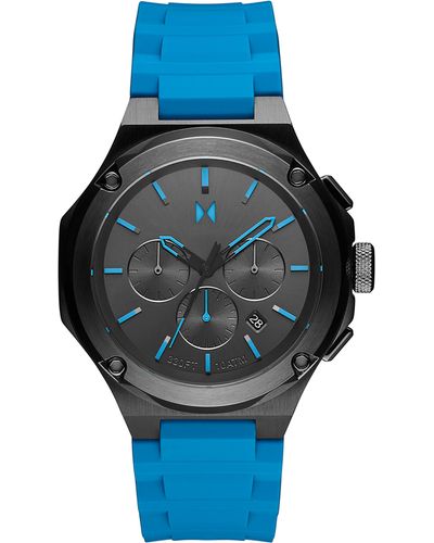 MVMT Raptor Chronograph Silicone Strap Watch - Blue