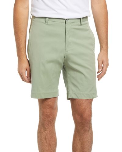 Berle Charleston Khakis Flat Front Stretch Twill Shorts - Green
