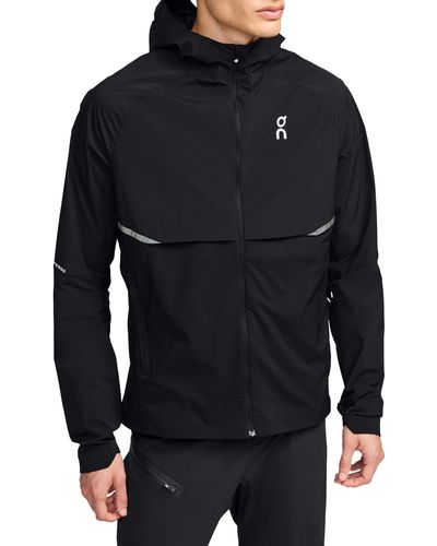 On Shoes Core Hooded Packable Running Jacket - Black