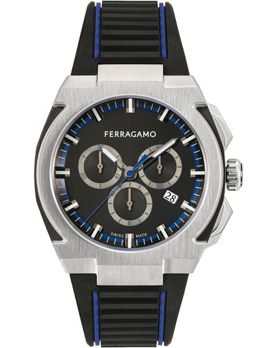 Ferragamo Supreme Chronograph Watch - Black