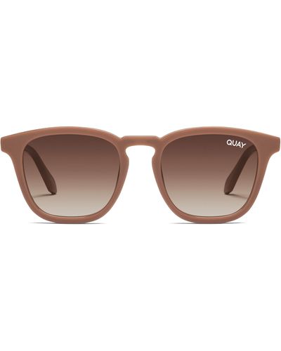 Quay Jackpot 50mm Gradient Small Round Sunglasses - Brown