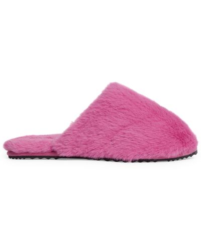 Apparis Melody Faux Fur Slide Slipper - Pink