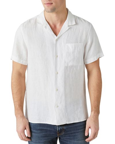 Lucky Brand Short Sleeve Button-up Shirt - White