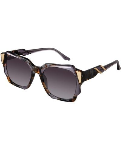 Coco and Breezy Fortune 55mm Rectangular Sunglasses - Black