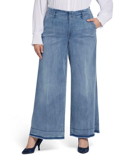NYDJ Mona High Waist Wide Leg Jeans - Blue