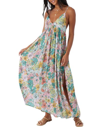 O'neill Sportswear Saltwater Essentials Floral Maxi Dress - Multicolor