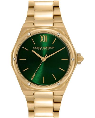 Olivia Burton Sports Luxe Hexa Bracelet Watch - Green