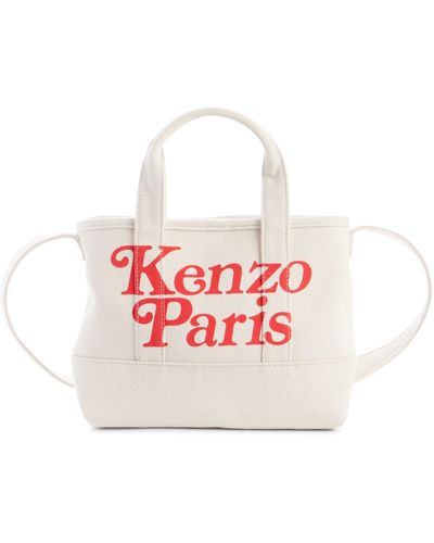 KENZO Small Verdy Logo Cotton Canvas Tote - Pink