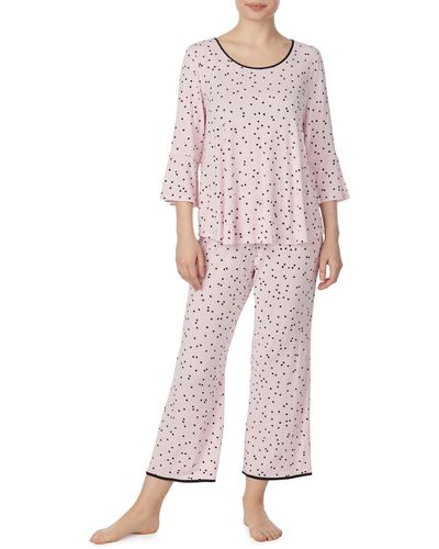 Kate Spade Bell Cuff Pajamas - Pink