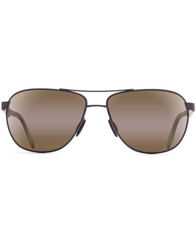 Maui Jim Castles Polarizedplus®2 61mm Aviator Sunglasses - White