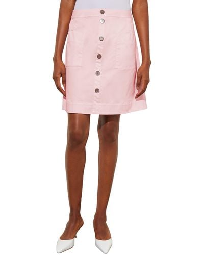 Ming Wang Cotton Miniskirt - Pink