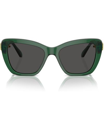 Swarovski 55mm Cat Eye Sunglasses - Green