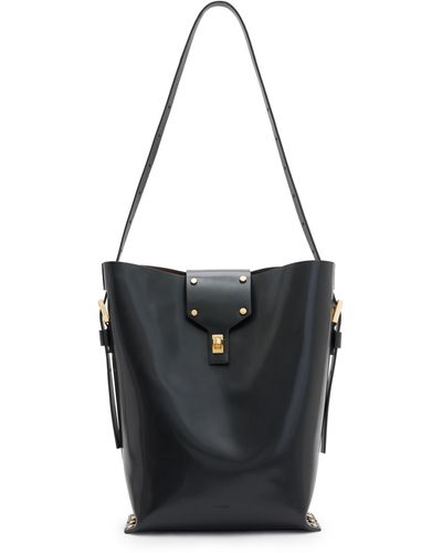 AllSaints Miro Leather Shoulder Bag - Black