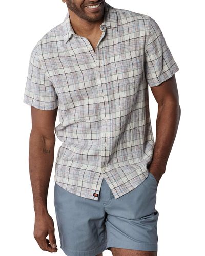 The Normal Brand Freshwater Short Sleeve Button-up Shirt - Gray