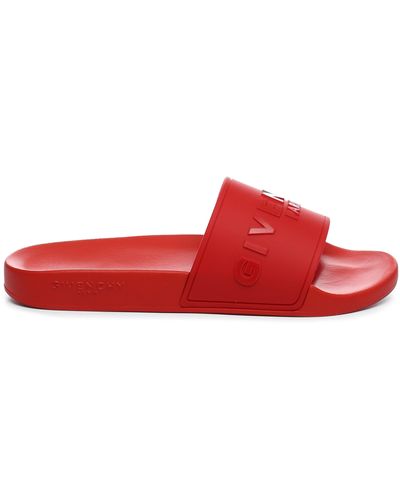 Givenchy Logo Slide Sandal - Red