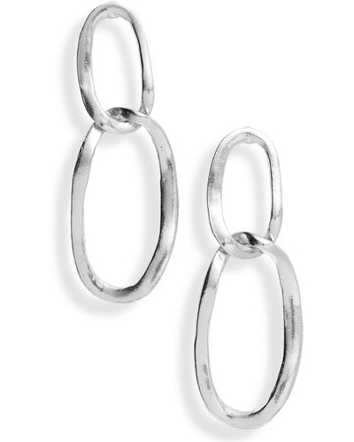Karine Sultan Double Hoop Earrings - White