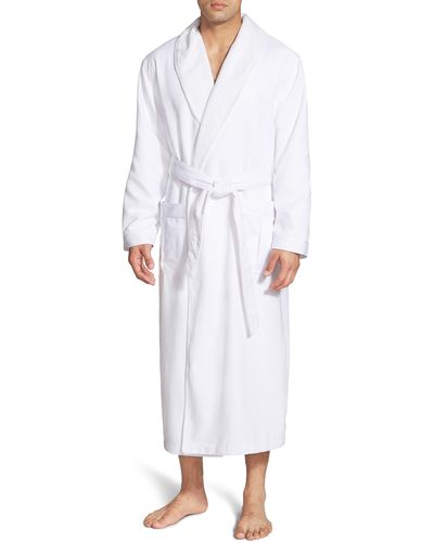 Majestic International Fleece Lined Robe - White