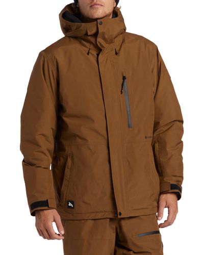 Quiksilver Saturdays Waterproof Insulation Recycled Polyester Snow Jacket - Brown