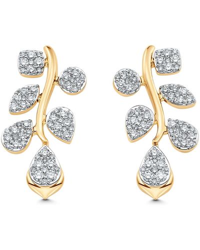 Sara Weinstock Lierre Pavé Diamond Drop Earrings - Metallic
