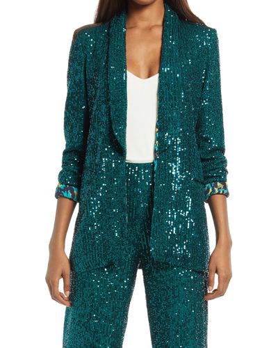 ONE33 SOCIAL Sequin Jacket - Green