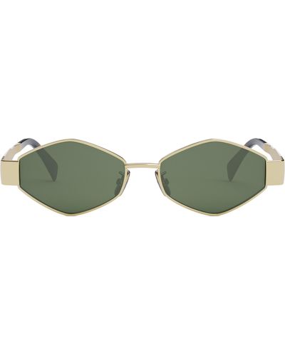 Celine Triomphe 54mm Geometric Sunglasses - Green
