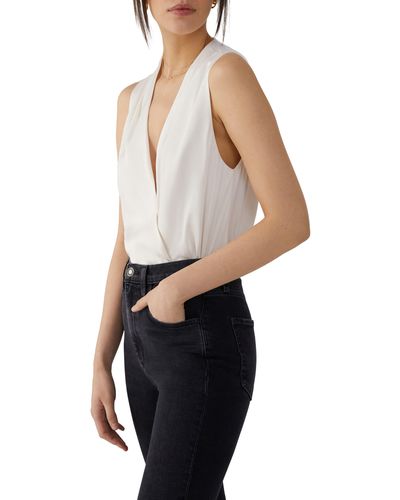 FAVORITE DAUGHTER The Date Sleeveless Wrap Blouse - White