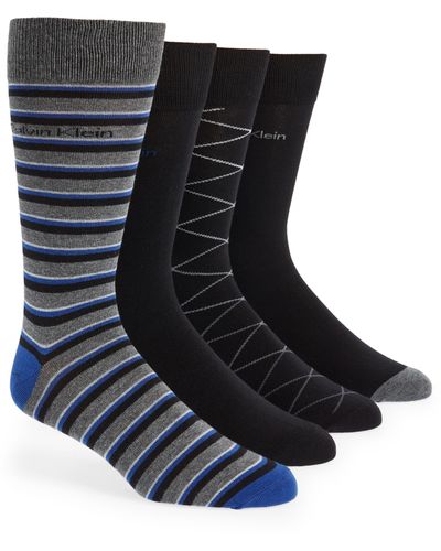 Calvin Klein Assorted 4-pack Dress Socks - Black