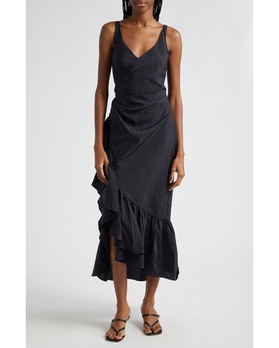Cinq À Sept Mimi Ruffle Detail Dress - Black