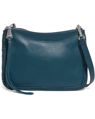Aimee Kestenberg Famous Double Zip Leather Crossbody Bag - Blue