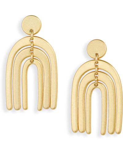 Madewell Stacked Arch Statement Earrings - Metallic