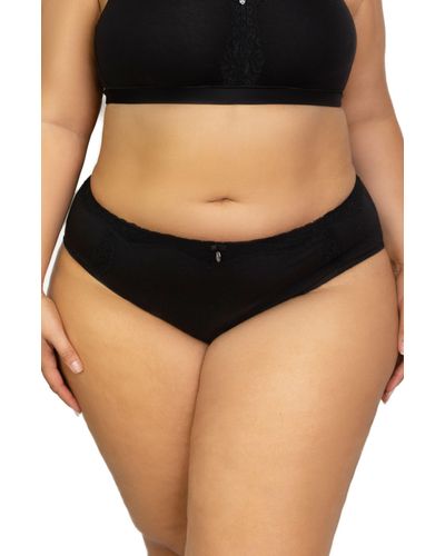 Curvy Couture Luxe Hipster Briefs - Black