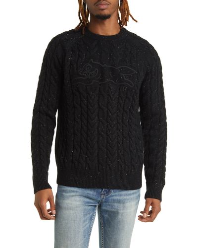 ICECREAM Sprinkles Cable Crewneck Sweater - Black