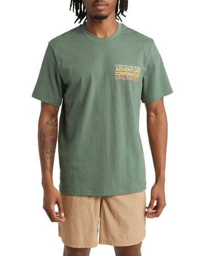 Coney Island Picnic Organic Cotton Graphic T-shirt - Green