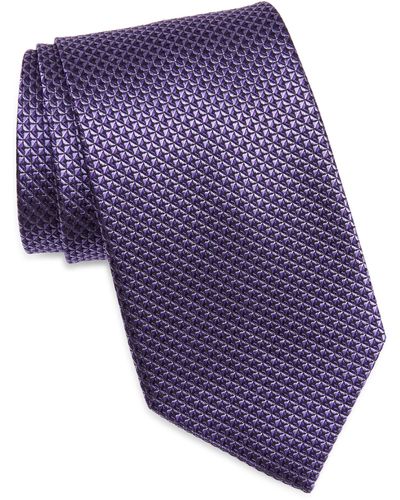 Nordstrom Solid Silk Tie - Purple
