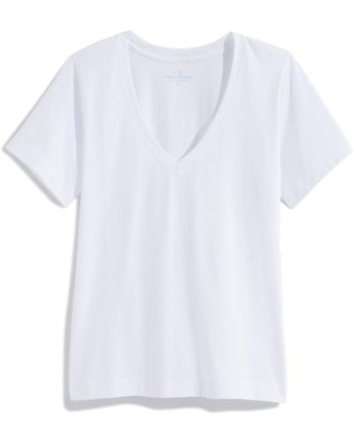 Vineyard Vines Clean Jersey V-neck T-shirt - White