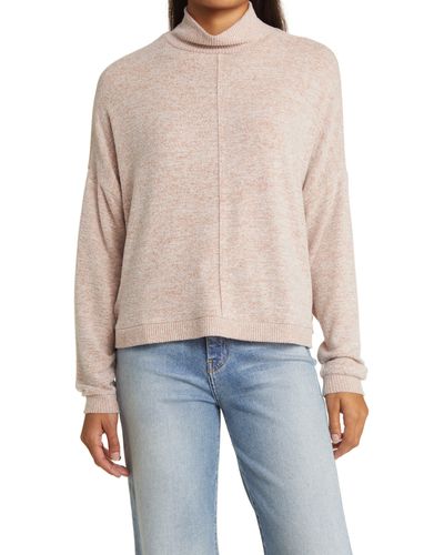 Lucky Brand Cloud Mock Neck Sweater - Blue