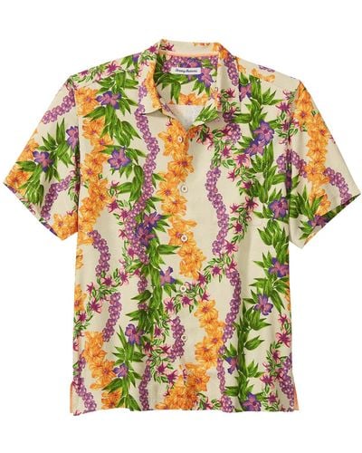 Tommy Bahama Lei Over Floral Silk Camp Shirt - Multicolor