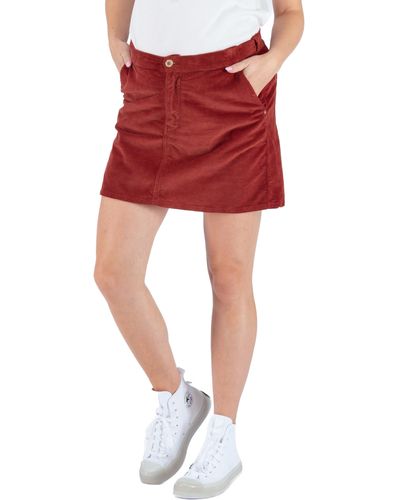 Cache Coeur Bonnie Velvet Corduroy Maternity Skirt - Red