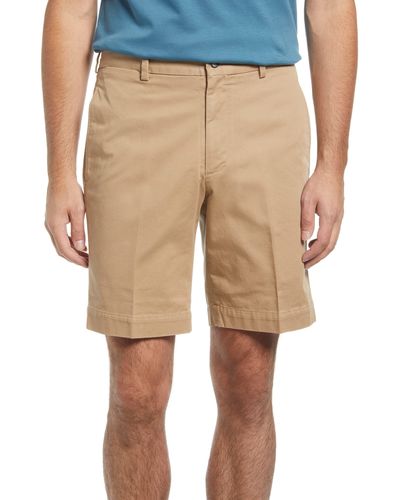 Berle Charleston Khakis Flat Front Chino Shorts - Natural