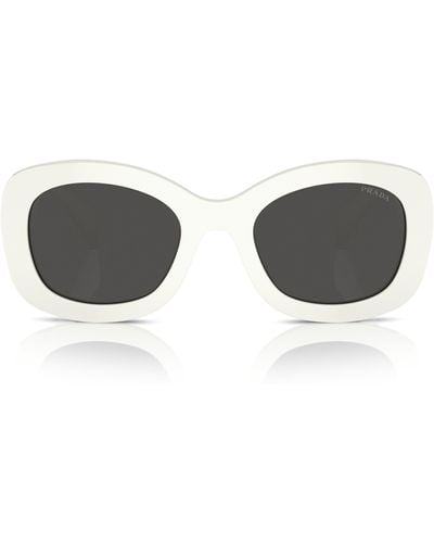 Prada 55mm Oval Sunglasses - Multicolor