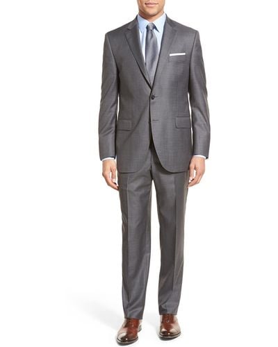 Peter Millar Classic Fit Solid Wool Suit - Gray