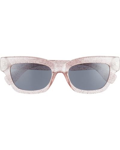 BP. Glitter 50mm Rectangular Sunglasses - Multicolor