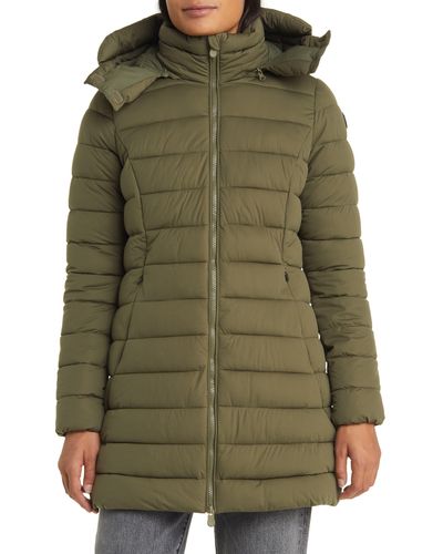 Save The Duck Dorothy Quilted Puffer Coat - Green