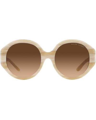 Ralph Lauren 56mm Round Sunglasses - Brown