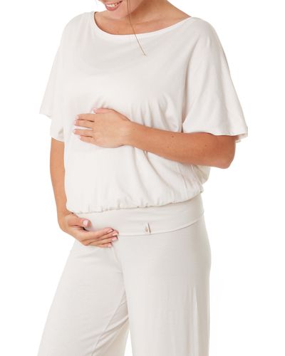 Cache Coeur Origin Maternity/nursing Top - White