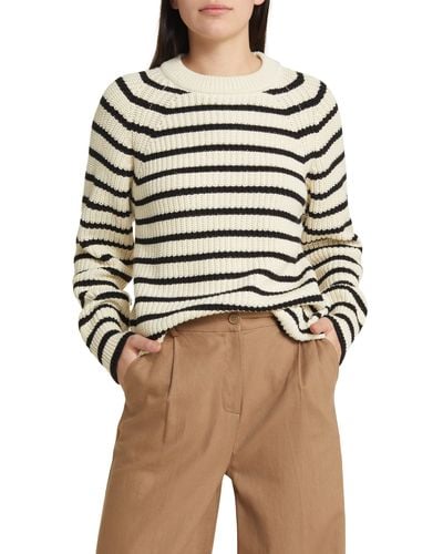 Alex Mill Amalie Stripe Cotton & Cashmere Sweater - Natural